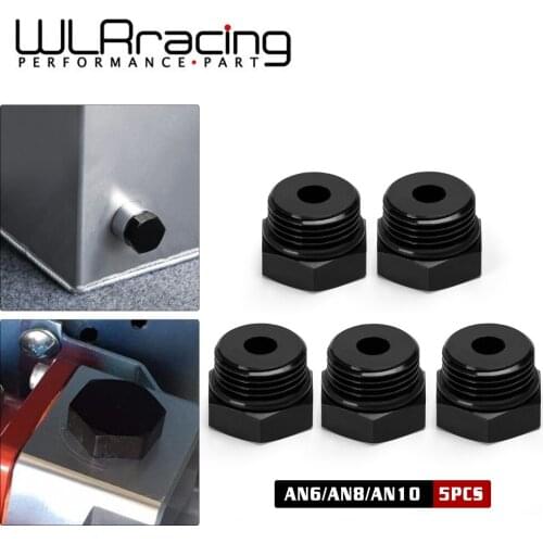 5 Pieces AN6 AN8 AN10 Male Block Off Cap Fitting Hex Head Plug With O-Ring Adapter Aluminum Alloy BL02
