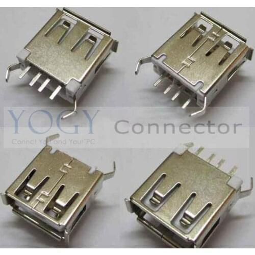Free Shipping 50pcs 14mm Female USB 2.0 Jack Connector Socket