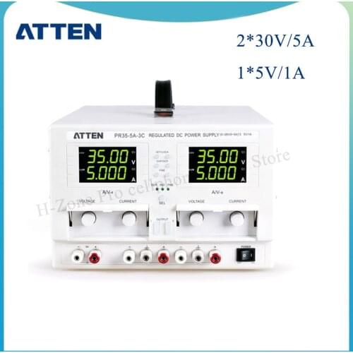 ATTEN PR35-5A-3C 0-35v 0-5A 110V/220V high precision AC DC Three Channels Linear digital display spower supply for phone repair