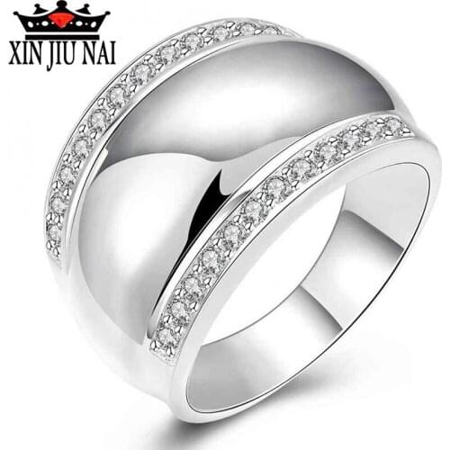 Exaggerated Style Thumb Ring Lady CZ wedding Ring Embedded CZ AAA Crystal Engagement Ring Jewelry Birthday Party Fashion Gift