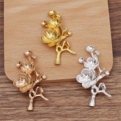 SIXTY TOWFISH 4 Pieces 25mm DIY Jewelry Accessories Handmade Materials Charms Alloy Flower Filigree Flower Slice