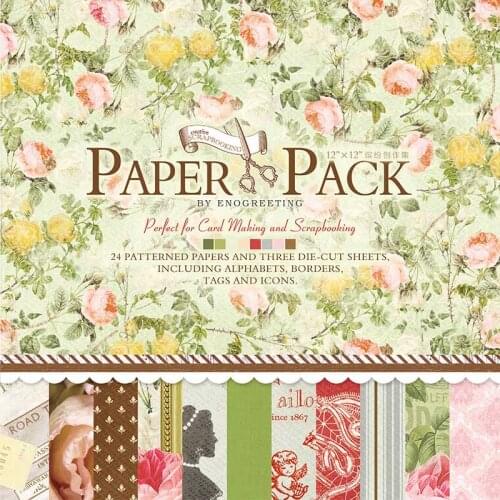 24sheet 305MM Scrapbooking Packs Paper DIY Scrapbook Paper Decor Craft Origami Art Photo Album Background Pads Paper Card Making