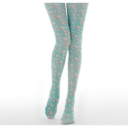 Colored Shell Printed Pantyhose Thick Running Chick Cn(origin) 140D Thickness Cotton, Dropship