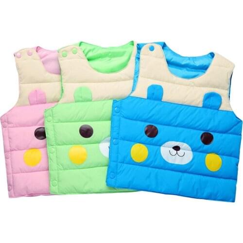 Bear Childrens Down Vest Mens and Womens Baby Down Vest Baby Vest