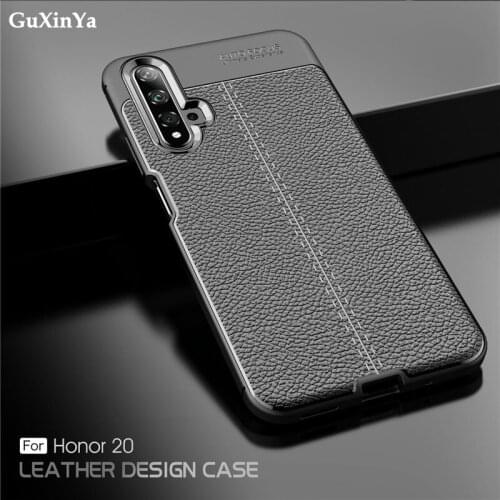 GuXinYa Honor 20s Phone Case For Huawei Honor 20s Luxury Leather ShockProof TPU Protective Case Honor 20s Funda Bumper 6.26"