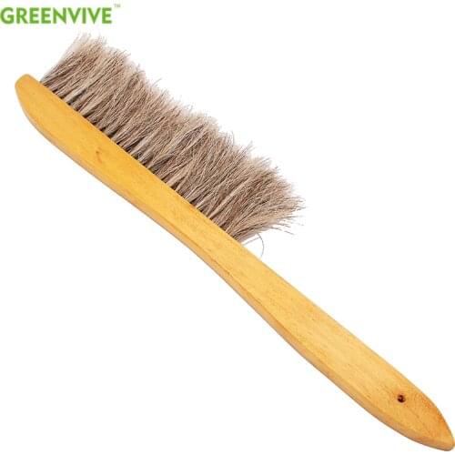 Beekeeping Tools 1PCS Wood Bee Sweep Brush Three Rows Horsetail Hair New Bee Brushes Beekeeping Equipment for Apiculture