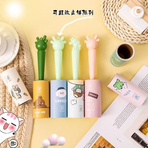 Household Cleaning Tools Lint Rollers Two Piece Replacement Set of Cartoon Printing Hair Remover 50 Tearing Roller Hair Remover