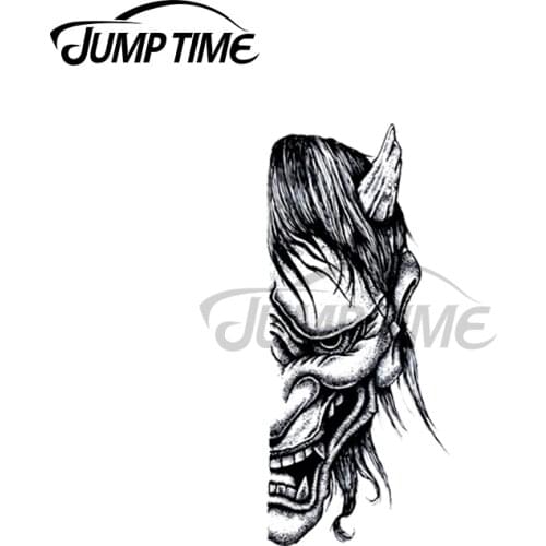 JumpTime 13 x 3cm For Hannya Mask Japanese JDM Car Stickers Bumper Surfboard Decal Windshield Motorcycle Bumper Decoration