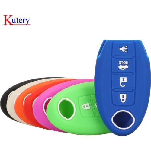 Kutery 10PCS Silicone Colorful Remote Car Key Cover Case 4BTN For Nissan Murano Altima For Tiida Sunny March Protect Replacement