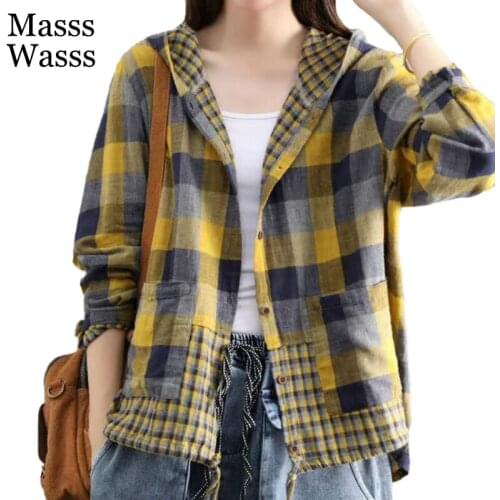 Блузки в клетку Masss Wasss China At AliExpress