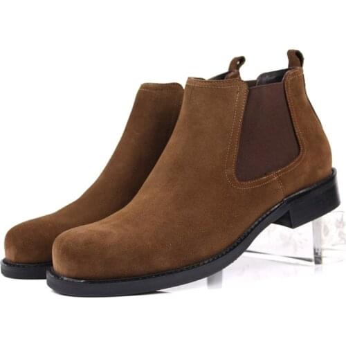 2021 mens Chelsea boots mens boots Cow suede slip-on British style desert boots Mens casual boots Mens Ankle boots
