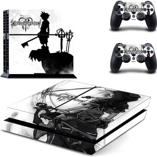 New Kingdom Hearts Decal PS4 Skin Sticker For Sony Playstation 4 PS4 Console protection film + 2Pcs Controller protective