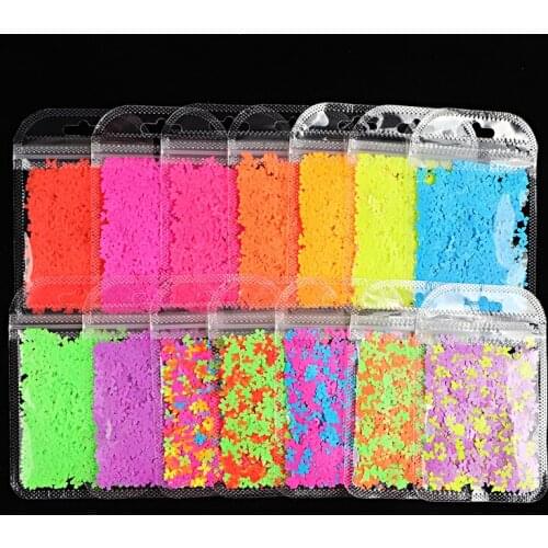 10/5 Bag Butterfly Shape Sequins For Nail Art Decorations Neon 3D Paillette Nail Glitter Flakes Slices Manicure Nail Accessories