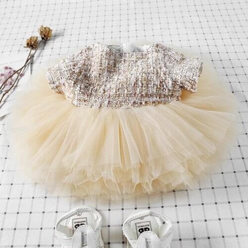 New born baby gown baby princess skirt birthday baby dress girl foreign gas net yarn dress Summer