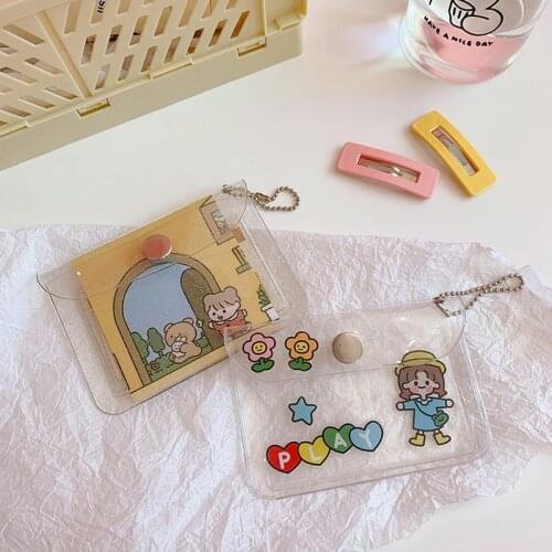 Transparent Waterproof PVC Business Card Holder Mini Wallet Girls Coin Purse