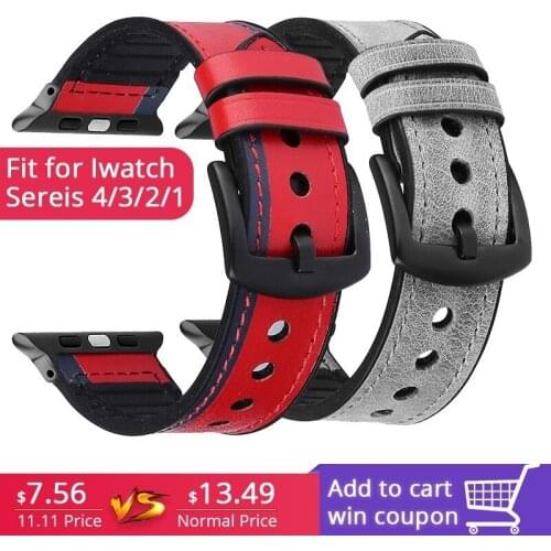 Leather Silicone loop for apple watch bands 44mm series5 4 3 2 strap for iwatch 38mm 42mm Bracelet Accessories Wrist Replacement