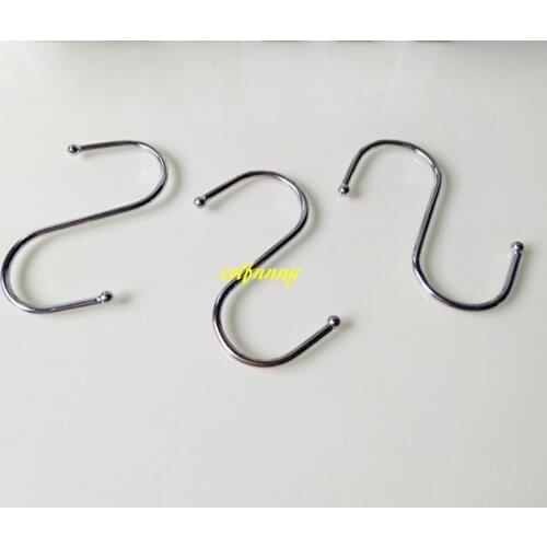 1000pcs/lot 7cm 8cm 12cm Stainless steel S Shaped Hooks Kitchen Hanging Hanger Storage Holders Organizer Home Essential