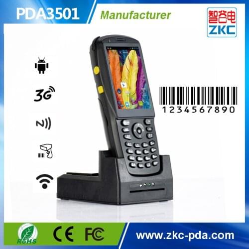 Touch screen android 1D barcode scanner ,PDA wireless barcode scanner with display for logistic management