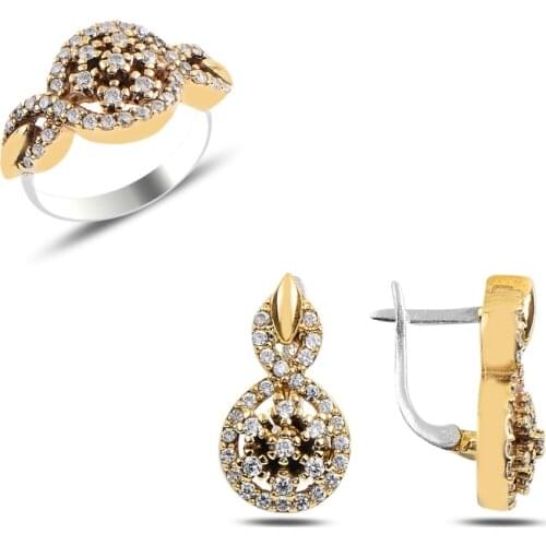 Silver 925 Sterling Zircon Cubic Zirconia Authentic Set