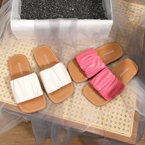 Girls Slippers Solid Toddler Flip Flops Soft Sole Comfy White Rose Wearable Fashion Elegant Dress Shoes for Kids Beach Home 2021