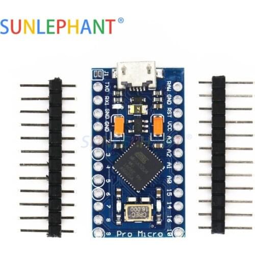 Pro Micro ATmega32U4 5V 16MHz Replace ATmega328 For Arduno Pro Mini With 2 Row Pin Header For Leonardo Mini Usb Interface