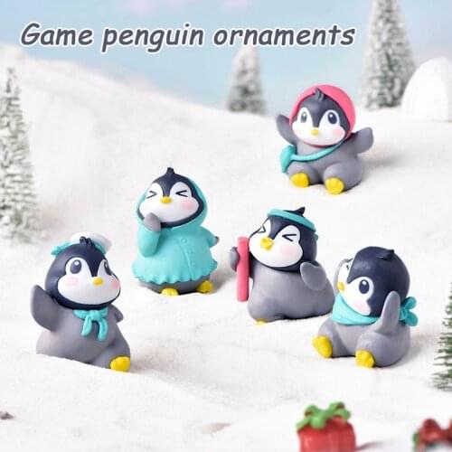 Super Cute Penguin Micro Landscape Ornament Multipurpose Miniature Penguin Figurines for Home Garden Decoration UD88