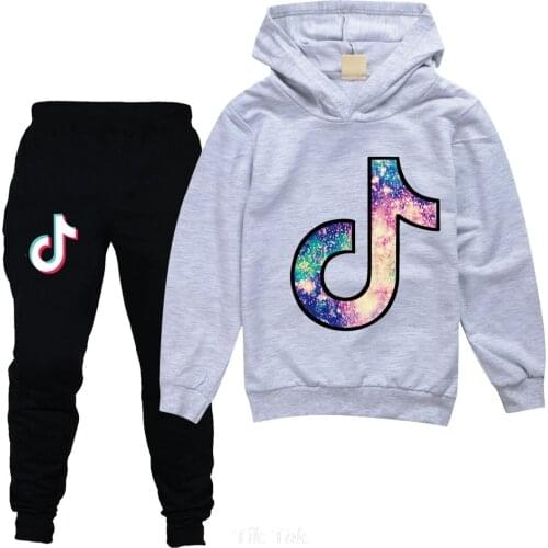 Tik Tok Children Clothing Spring Autumn Clothes For Baby Boys Clothes Set Hoodie+Pants 2pcs Outfit Kids Costume Girls Suit