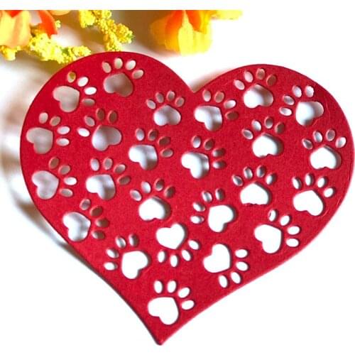 TOP EXPRESSION Heart Print Metal Cutting Dies DIY Scrapbooking Card Stencil Paper Craft Handmade Album Handbook Decoration