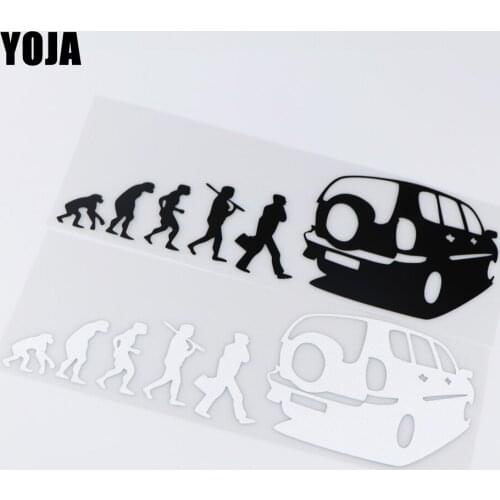 YOJA 27.2X9.5CM Human Evolution Vinyl Decal Car Sticker Cartoon Funny Pattern ZT2-0085