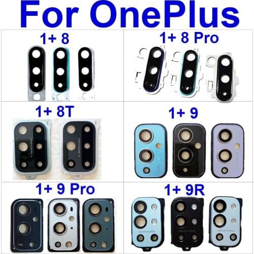 Back Big Camera Glass Lens With Sticker For Oneplus 8 Pro 8Pro Rear Camera Glass Lens With Frame Repair Replacement Parts