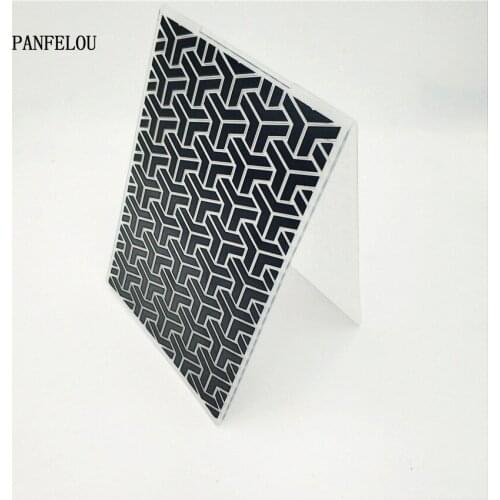 HOT plastic geometric craft card making paper card album wedding decoration clip Embossing folders