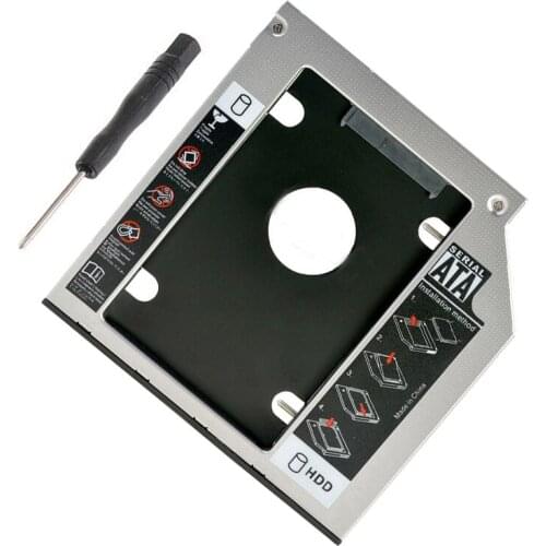 9.5mm SATA 2nd SSD HDD Caddy for Dell Latitude E4300 E4310 E6530 UJ8B2 GU60N For Inspiron 14z-1518 Hard Disk Drive Caddy