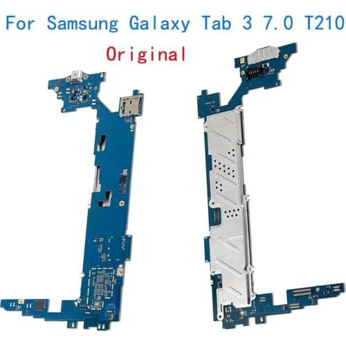 100%Tested Original Unlocked Motherboard For Samsung Galaxy Tab 3 7.0 T210 Wifi Mainboard Full chips Logic With Android OS Board