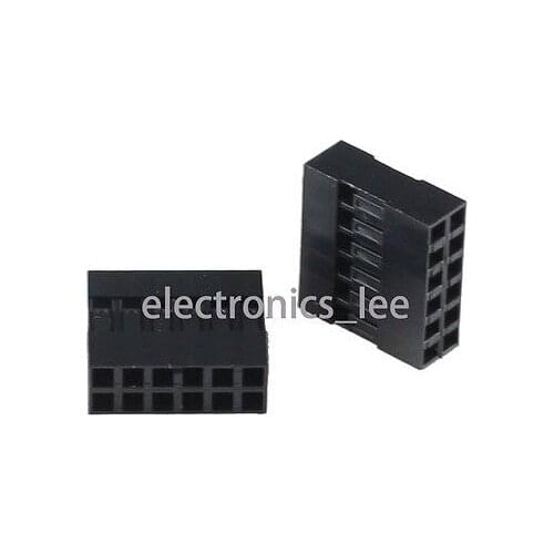 100pcs 2*6 12P Dupont Jumper Wire Cable House Pin Connector 2.54mm Pitch