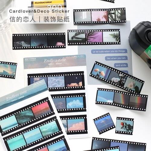 12packs/LOT long time series Creative decoration DIY PVC stickers