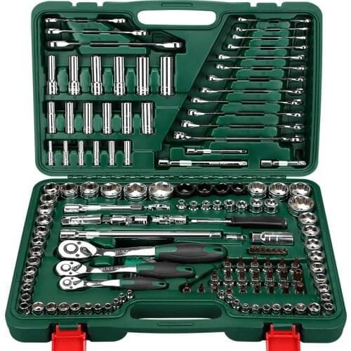 120Pcs Hand Tool Sets Tool Box Car Repair Tool Kit Set Workshop Mechanical Tools Box For Home Socket Wrench Set Screwdriver Kit