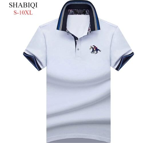 2019 New Classic Mens Polo Shirts Long Sleeve autumn Mens Shirt Brands Camisa Polo Masculina Plus Size 6XL 7XL 8XL 9XL 10XL