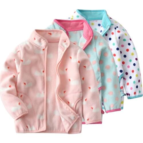2021 Spring Autumn Childrens Clothing Cartoon Jacket Boys Girls Baby Children Zipper Cardigan Polar Fleece Coat