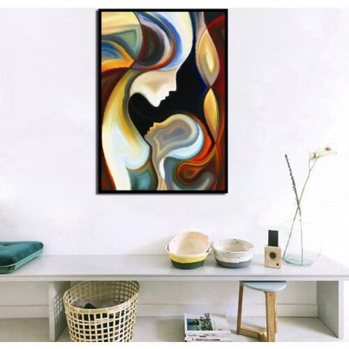 High Definition Printing Arnold Abstract Colorful Mother And Son Pattern Full Poster Painting Art Hall Bedroom Decoration