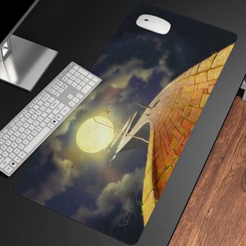 XXL Moon Beautiful Cute Printing Gaming Large Desk Pad Anime Pad Computer Player Mouse Pad PC Keyboard Mouse Mats warrior