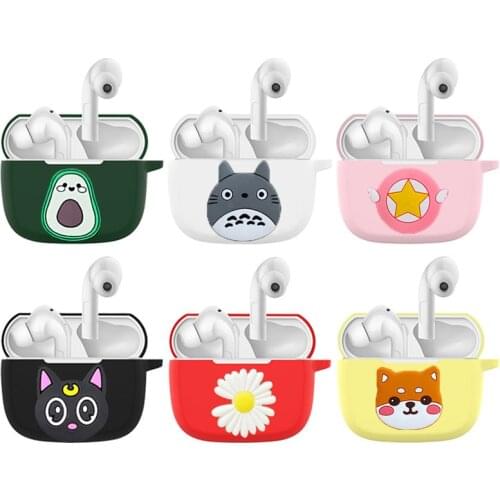 For ZMI PurPods Pro Case cute funny dog cartoon Silicone Non-slip Earphones Cover for PurPods Pro Protect case