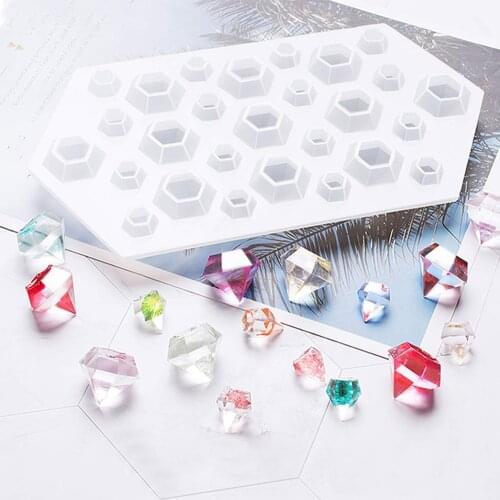 Diamond Shape Ice Cubed Mold Kitchen Stackable Slow Melting DIY Jelly Making Mould for Home Cocktail Drink Make Molds