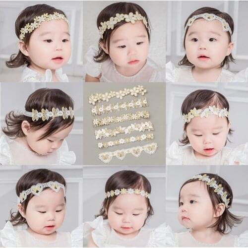 1 Pcs Baby Girl Headband Headwear Hairband Infant Gift Children Kids Toddler Floral Newborn Flower Lace Leaf Crystal