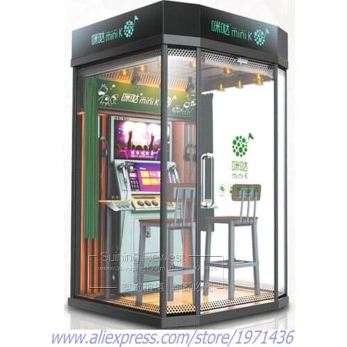 Game Center Mini K KTV Soundproof Booth House Box Coin Operated Jukebox Karaoke Arcade Simulator Music Song Singing Game Machine