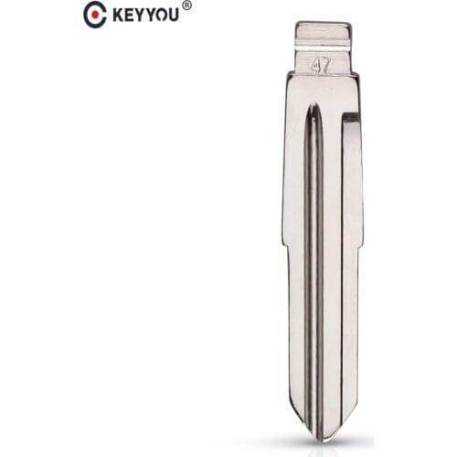 KEYYOU 10x Metal Blank Uncut Flip KD Remote Key Blade Type #47 For Changan CX20