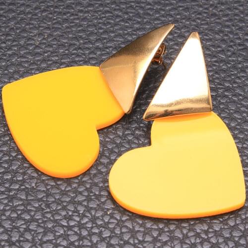 Fashion Stainless Steel Jewelry Sets Gold Color Triangle Drop Earrings Set For Woman & Girl Party Gift EFAKAIAE