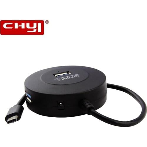 CHYI USB 3.0 HUB 4 Ports Mini OTG USB C Hub High Speed 5Gbps Type C Hub Splitter For Macbook Huawei Mate 20 Laptop Accessories