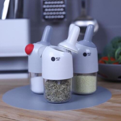 Kitchen Multi-function Spoon Cover One Seasoning Bottle Moisture-proof Sealed Jar Household Seasoning Box Seasoning Jar Supplies