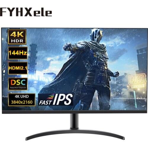 32" Computer Monitor 4K 144Hz Refresh Rate IPS Gaming 1ms Response Adaptive-Sync VESA Mounting 178° 100%sRGB Re-charging HDMI PC