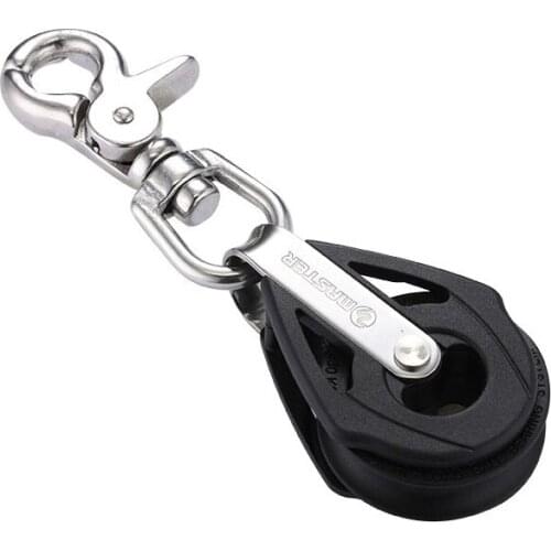 Marine Boat Yacht Sailboat Dinghy 40mm 1 9/16 Inch Single/Snap Shackle Small Boat Block Master OS-0002F